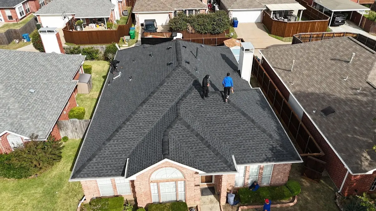 Commercial Roofing work in progress on a Los Angeles property